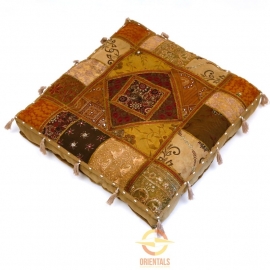 Oriental floor cushion - patchwork