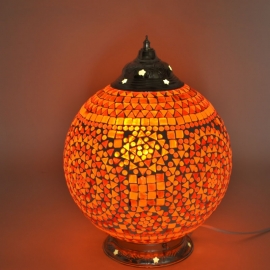 Oriental table lamp globe mosaic - 25 cm.