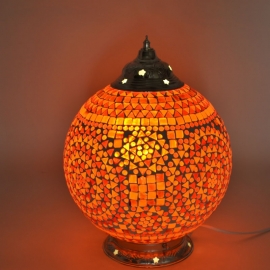 orientalisches Tischlampenmosaik - Durchmesser 25 cm-RO