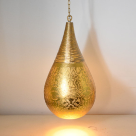 Orientalische Pendelleuchte im filigranen Stil-Draht-Gold/Vintage-Gold-Groß