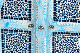 Oriental hall cabinet with mosaic