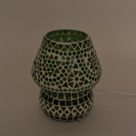 orientalische Tischlampe Mosaik - Pilz-GRÜN