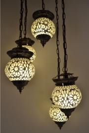 oosterse 5 bol hanglamp met mozaïek-TRP-TD