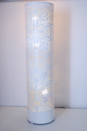 Oosterse vloerlamp filigrain 100 cm - vintage wit/goud