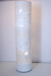 oriental floor lamp filigrain 100 cm - vintage gold/white