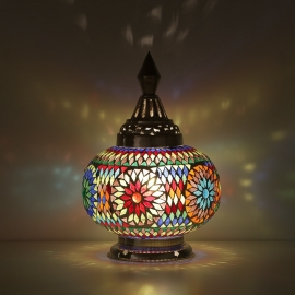 Oriental table lamp - pumpkin