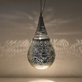 Oosterse hanglamp filigrain stijl-wire - Vintage/Silver-Large