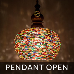 pendant open with bangles or mosaic