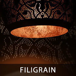 hanglampen met filigrain effect