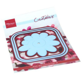 Marianne D: Creatable Vierkante + Ronde doos met bloem