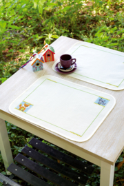 Borduurpakket: 2 Placemats: Vos & Wasbeer