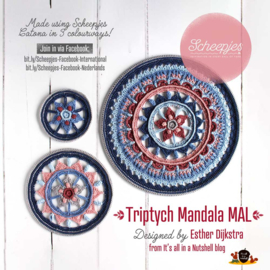 Triptych Mandala: Blue Moon