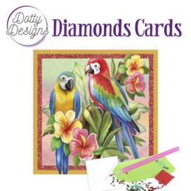 Dotty Designs Diamond Cards - Papagaaien