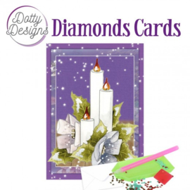 Dotty Designs Diamond Cards - Candles with flowers