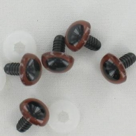 Veiligheids ogen: 6mm Bruin