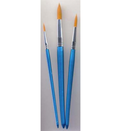 Penselen set Nylon: 3x rond