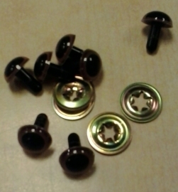 Veiligheids ogen: 14mm Bruin