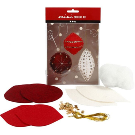 Creative Mini kit: Kerstballen van Vilt