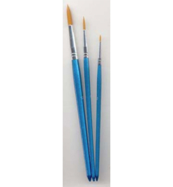 Penselen set Nylon: 3x rond