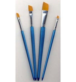 Penselen set Nylon: 4x schuin