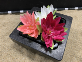 Osaka drijvende plantenring met plastic plantenmand 19x19cm
