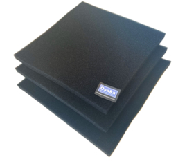 Filterschuim fijn 50x50x3cm zwart (filter foam)