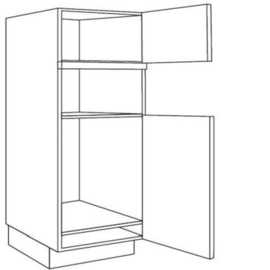 Apparatenkast 189 nis 36.5, 38 of 45 cm en nis 88 cm scharnieren rechts (GR189 MC xx K88 R)