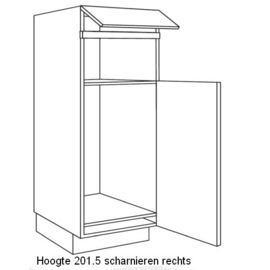 Apparatenkast voor koel-/vrieskast nishoogte 123 en (combi) oven nishoogte 36,5