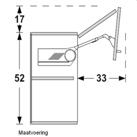 Bovenkast met vouwdeur met liftbeslag