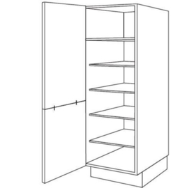 Servieskast 202 30 cm breed met 5 legplanken scharnieren links (HRG30 202 L)