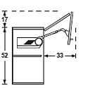 Bovenkast met vouwklep | 52 cm hoog, 45 cm breed (O4552F)