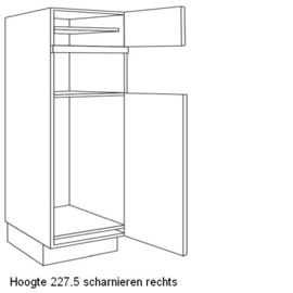 Apparatenkast voor koel-/vrieskast nishoogte 123 en (combi) oven nishoogte 36,5