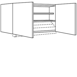 Bovenkast voor afzuigkap | 65 cm hoog, 90 cm breed (OFH9065)
