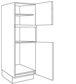 Apparatenkast | 215 cm hoog; nishoogte: 36.5, 38 of 45 cm en 88 cm (Gx215 MC xx K88)