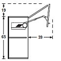 Bovenkast met vouwklep | 65 cm hoog, 45 cm breed (O4565F)