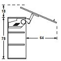 Bovenkast met zwenkdeur | 78 cm hoog, 80 cm breed (O8078S)