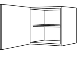 Bovenkast met 1 deur | 65 cm hoog, 50 cm breed (O5065)