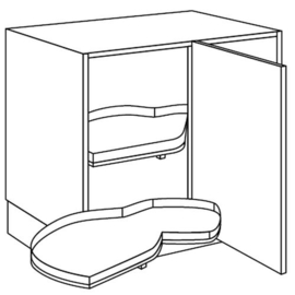 Hoek-zwenkkast | 78 cm hoog, 110* cm breed (UE11078DTSE)