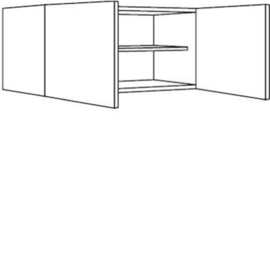 Bovenkast met 2 deuren | 52 cm hoog, 100 cm breed (O10052)