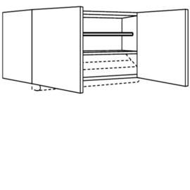 Bovenkast voor afzuigkap | 52 cm hoog, 90 cm breed (OFH9052)