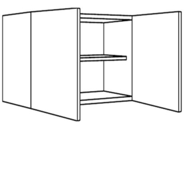 Bovenkast met 2 deuren | 65 cm hoog, 80 cm breed (O8065)