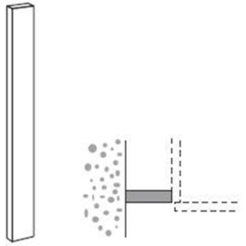 Paslijst | 71,5 cm hoog,  10 cm breed (USL 1072)