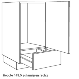 Apparatenkast voor koel-/vrieskast nishoogte 103