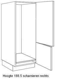 Apparatenkast voor koel-/vrieskast nishoogte 178