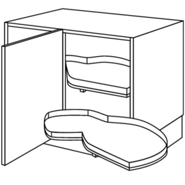 Hoek-zwenkkast | 71,5 cm hoog, 125* cm breed (UE12572DTSE)