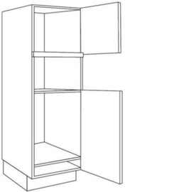 Apparatenkast 202 nis 36,5 of 38 cm en nis 103 cm scharnieren rechts (GR202 MC xx K103 R)