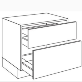 Onderkast met 2 korflades | 71,5 cm hoog, 80 cm breed (U2A8072)