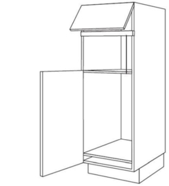 Apparatenkast 202 nis 45 cm en nis 103 cm scharnieren links (GR202 MC 45 K103 L)