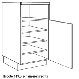 Apparatenkast voor (combi) oven nishoogte 36,5