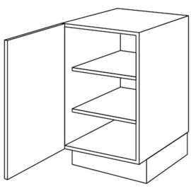 Onderkast met 1 deur | 78 cm hoog, 45 cm breed (U4578DT)